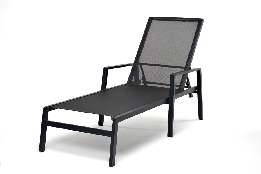 Шезлонг из алюминия Парма, темно-серый 4sis