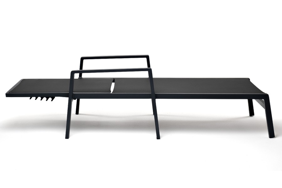 Шезлонг из алюминия Парма, темно-серый 4sis