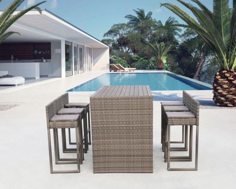 Барный комплект плетеной мебели T390GD/Y390G-W78 Афина