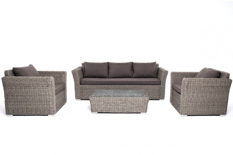 Лаунж-зона из искусственного ротанга гиацинт Капучино Graphite 4sis