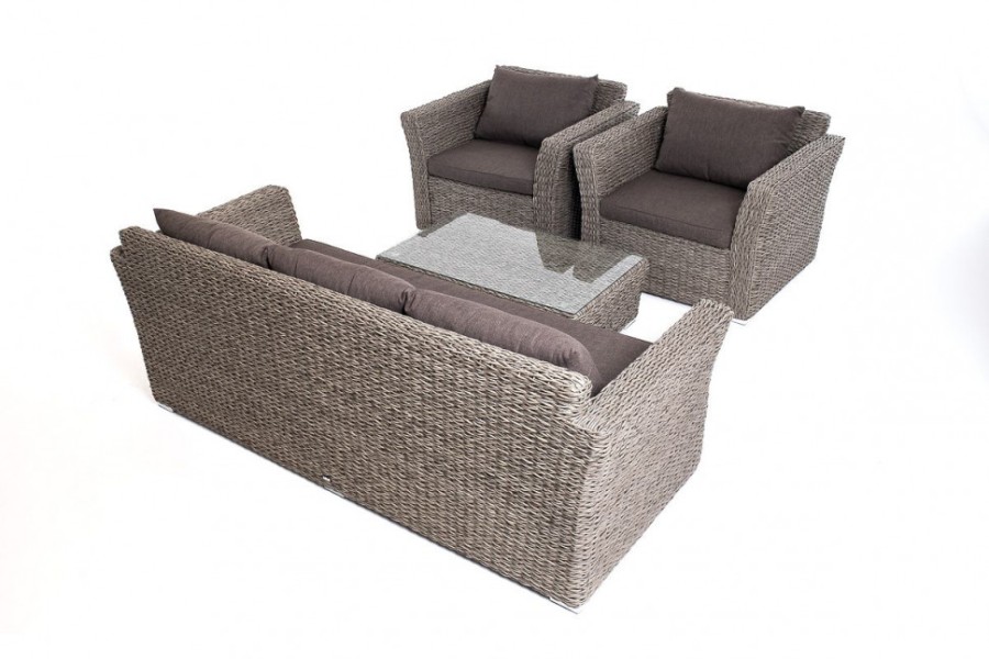 Лаунж-зона из искусственного ротанга гиацинт Капучино Graphite 4sis