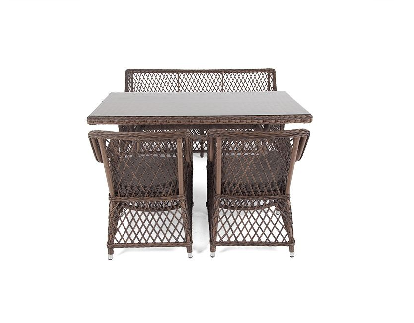 Обеденная группа Катания 4 коричневая 4sis