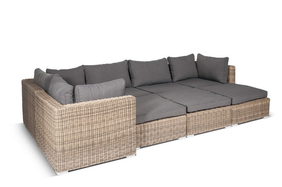 Плетеная оттоманка с подушкой Лунго 4sis