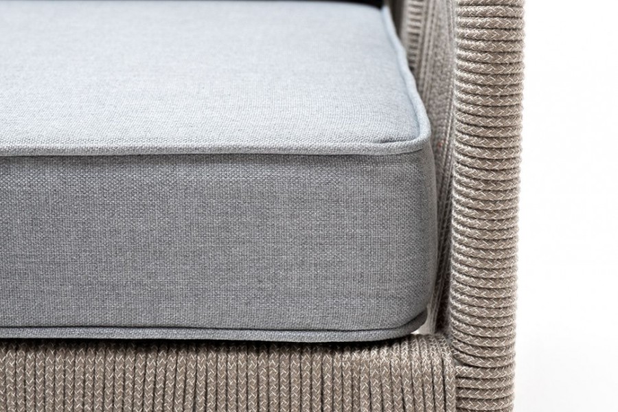 Плетеное кресло Канны из роупа серое 4sis
