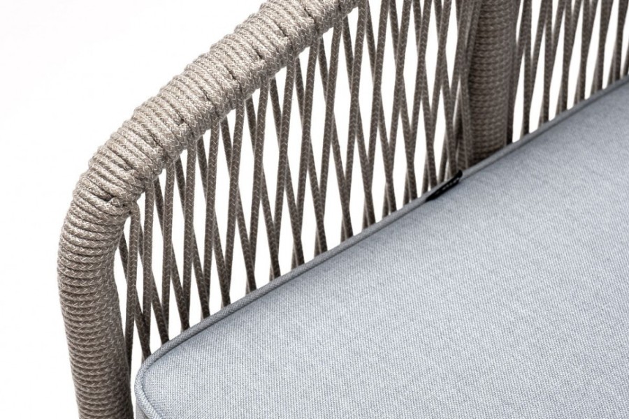 Плетеное кресло Канны из роупа серое 4sis