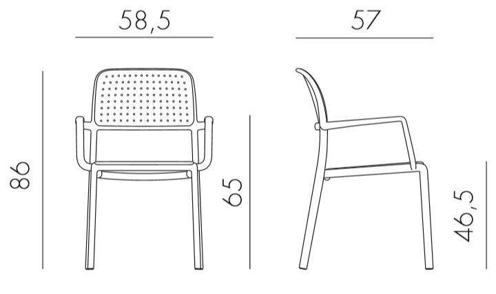 Кресло пластиковое Bora Агава Nardi
