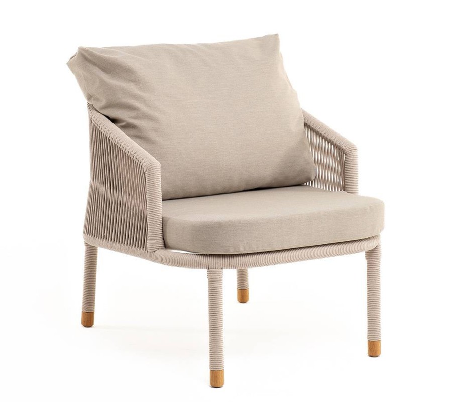 Кресло Верона из роупа бежевое 4sis