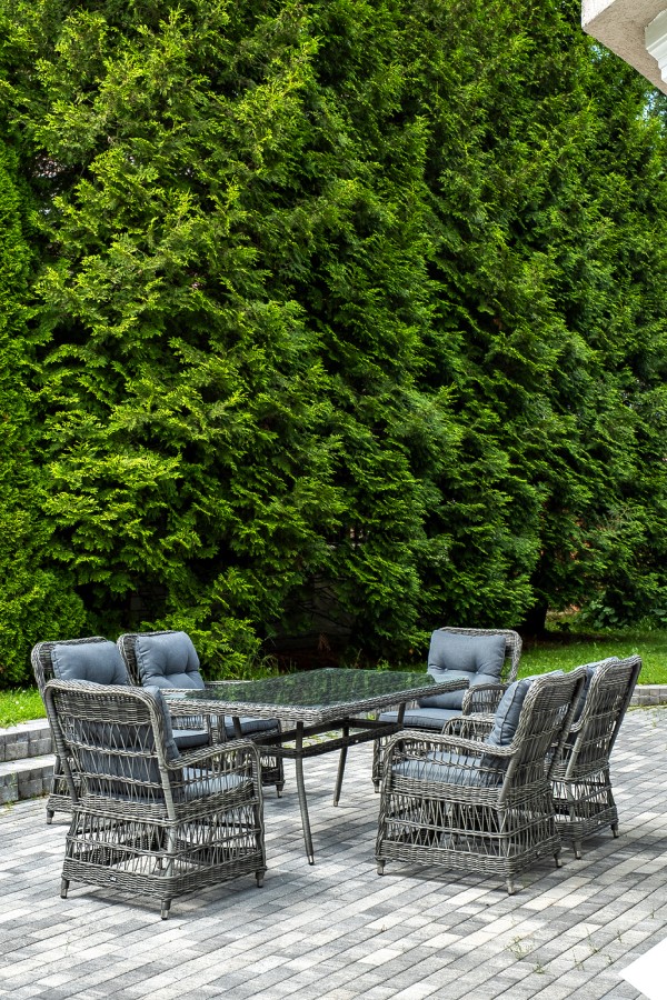 Обеденная группа из искусственного ротанга Цесена, графит 4sis 