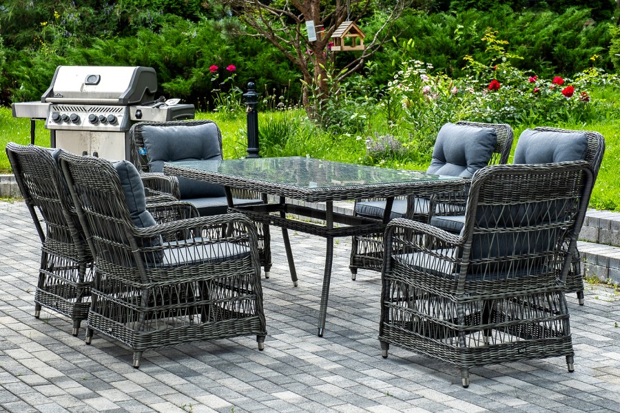 Обеденная группа из искусственного ротанга Цесена, графит 4sis 
