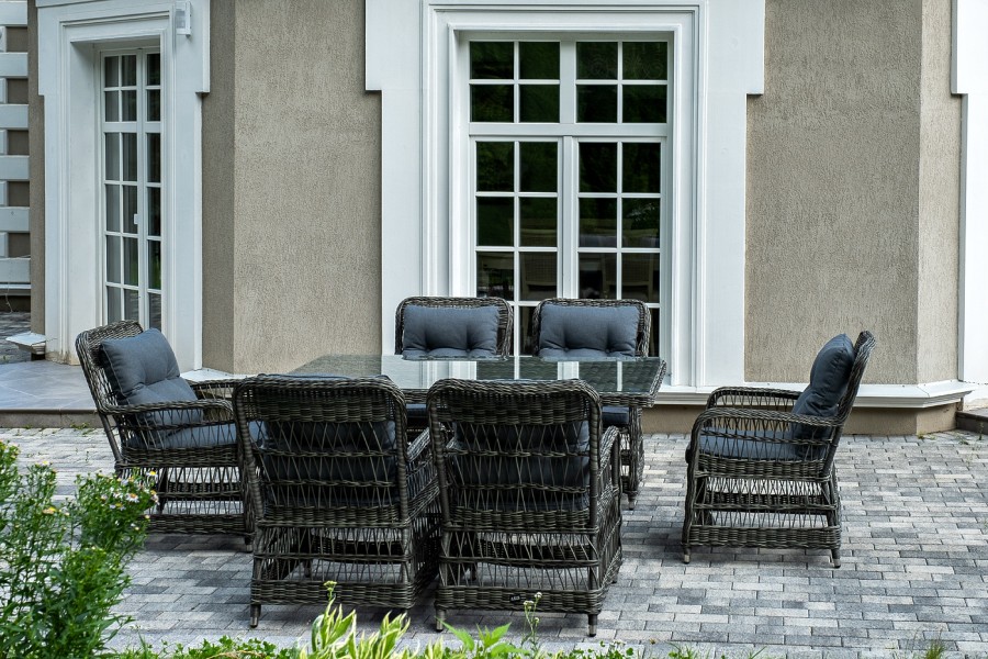 Обеденная группа из искусственного ротанга Цесена, графит 4sis 