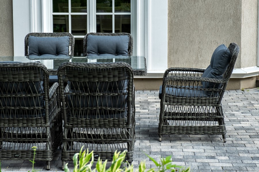 Обеденная группа из искусственного ротанга Цесена, графит 4sis 