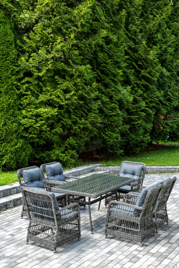 Обеденная группа из искусственного ротанга Цесена, графит 4sis 