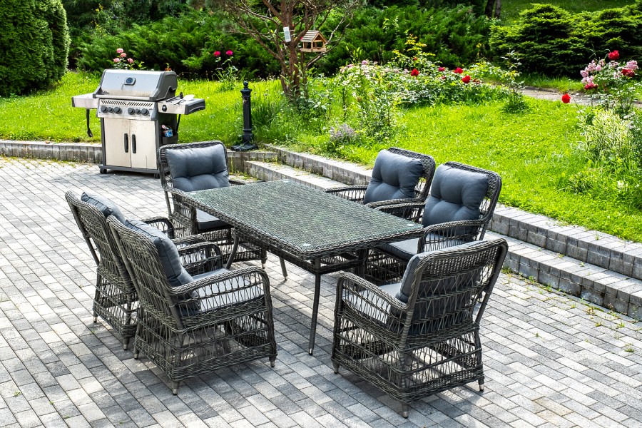 Обеденная группа из искусственного ротанга Цесена, графит 4sis 