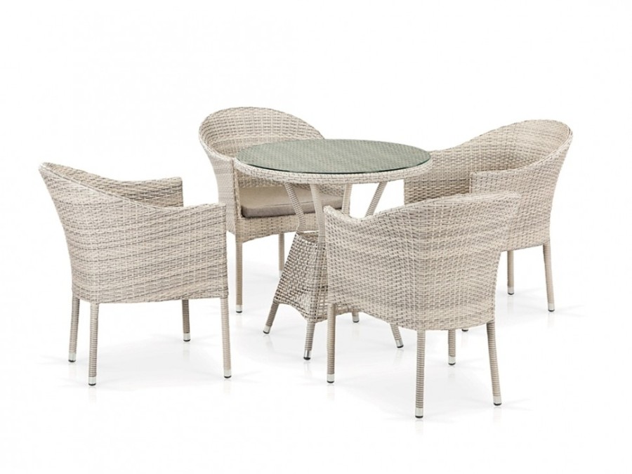 Диван-трансформер из искусственного ротанга со столом AFM-350B Beige Афина