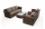 Лаунж-зона из искусственного ротанга Капучино гиацинт Brown 4sis