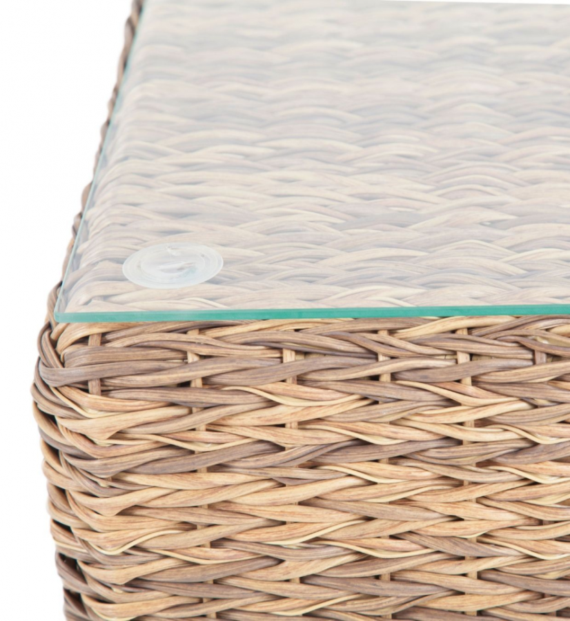 Столик из искусственного ротанга гиацинт соломенный Кон Панна 4sis