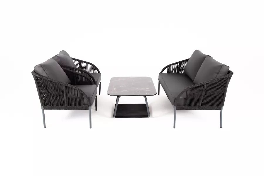 Лаунж зона 4-местная из роупа Канны темно-серая 4sis