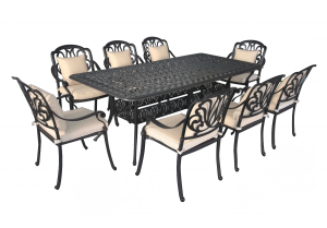 Обеденная группа из литого алюминия Louis VIII Кит Маркет