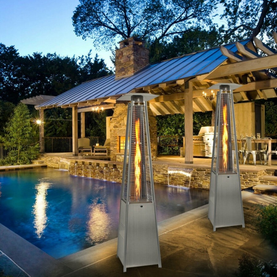 Уличный газовый обогреватель Aesto A-06 античное серебро Garden