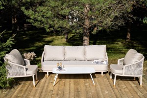 Лаунж-зона 5-местная из роупа Верона, бежевая 4sis