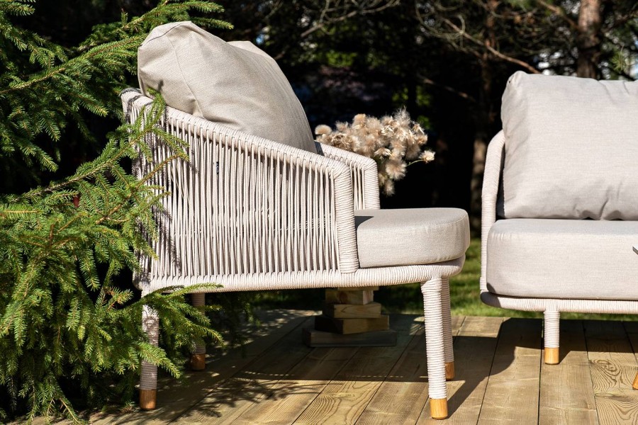 Лаунж-зона 5-местная из роупа Верона, бежевая 4sis