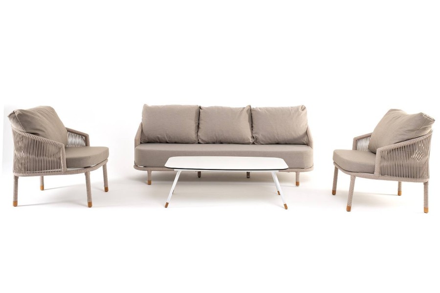 Лаунж-зона 5-местная из роупа Верона, бежевая 4sis