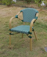 Плетеный стул Кабри из искусственного ротанга, зеленый 4sis