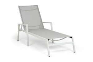 Шезлонг из алюминия Парма, светло-серый RAL7035 4sis
