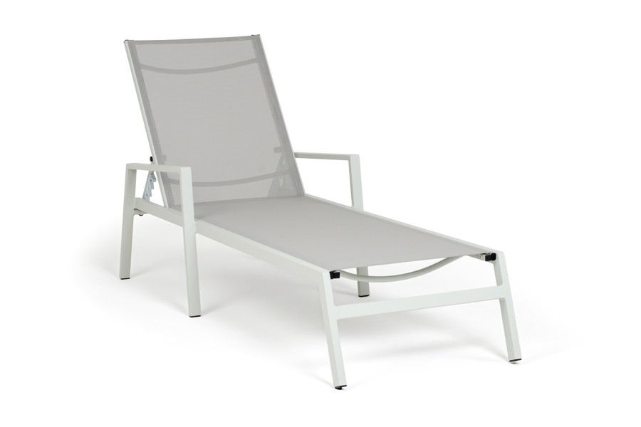 Шезлонг из алюминия Парма, светло-серый RAL7035 4sis