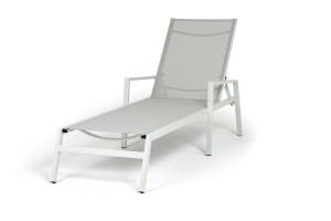 Шезлонг из алюминия Парма, светло-серый RAL7035 4sis