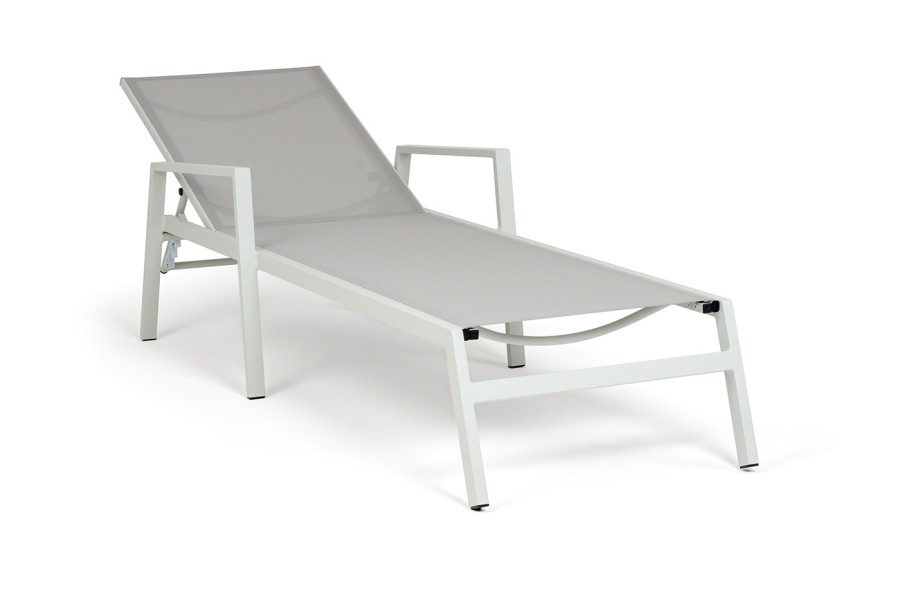 Шезлонг из алюминия Парма, светло-серый RAL7035 4sis