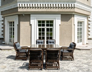 Обеденная группа из искусственного ротанга Цесена, коричневый 4sis 