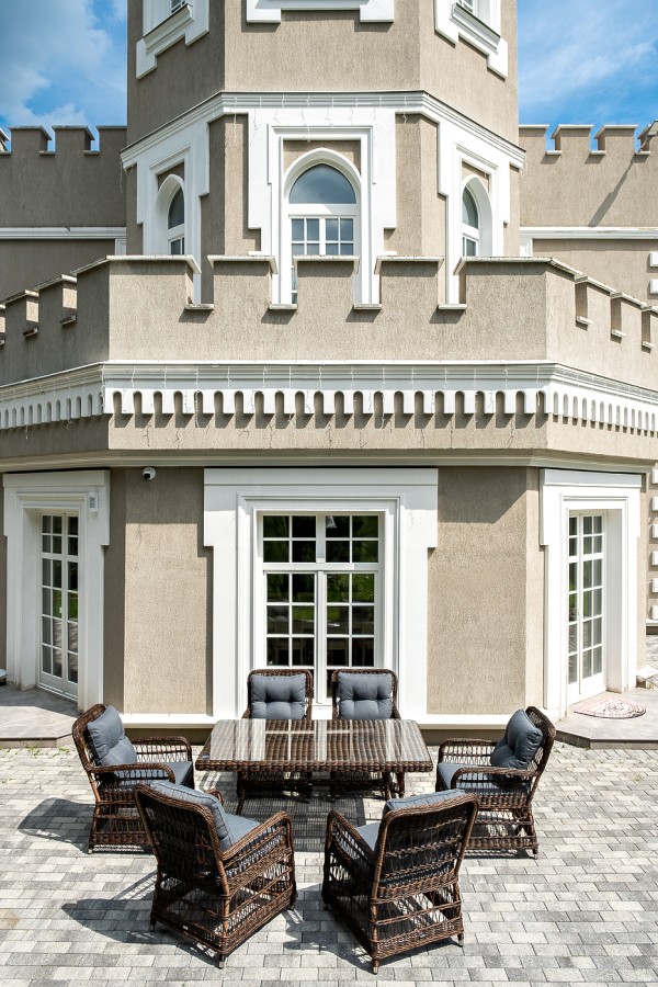 Обеденная группа из искусственного ротанга Цесена, коричневая 4sis 