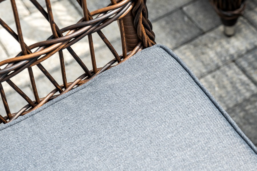 Обеденная группа из искусственного ротанга Цесена, коричневая 4sis 