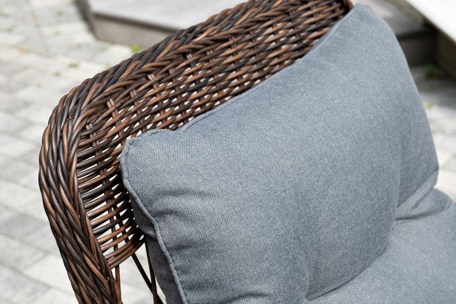 Обеденная группа из искусственного ротанга Цесена, коричневая 4sis 