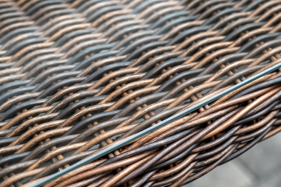 Обеденная группа из искусственного ротанга Цесена, коричневая 4sis 