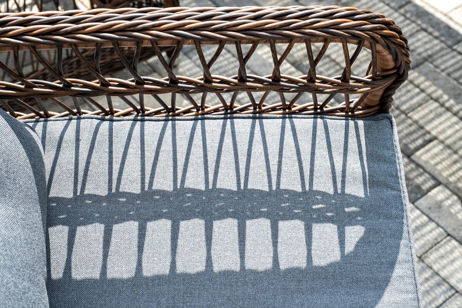 Обеденная группа из искусственного ротанга Цесена, коричневая 4sis 