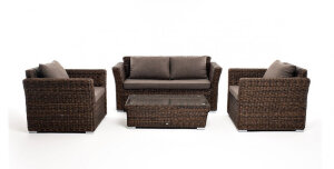 Лаунж-зона из искусственного ротанга Капучино Сингл гиацинт Brown 4sis