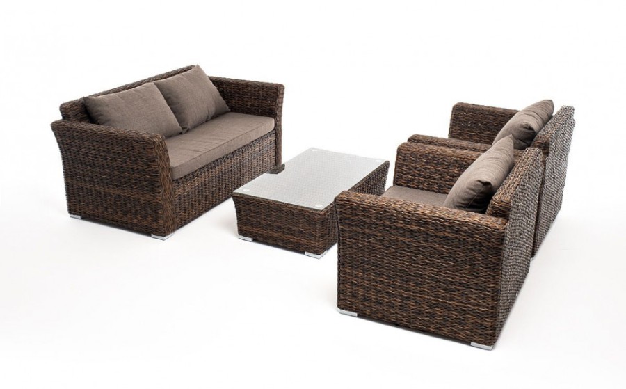 Лаунж-зона из искусственного ротанга Капучино Сингл гиацинт Brown 4sis