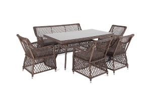 Обеденная группа Катания 6 коричневая 4sis