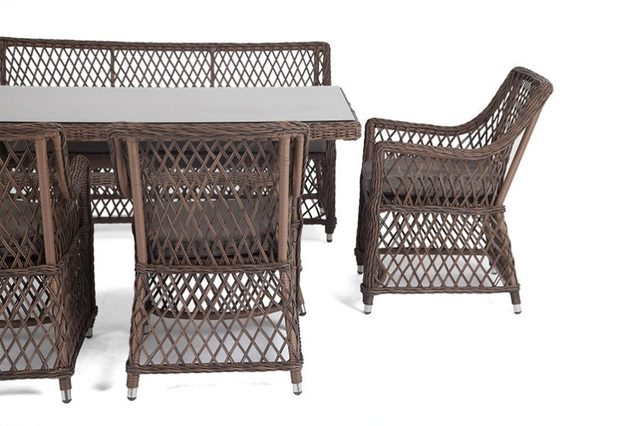 Обеденная группа Катания 6 коричневая 4sis