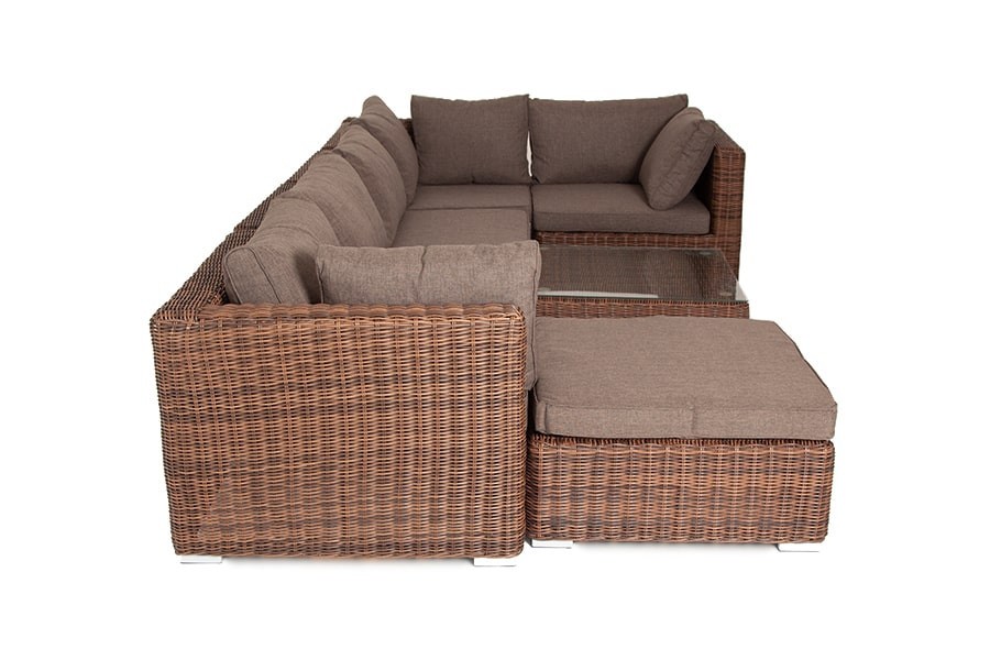 Плетеная оттоманка с подушкой Лунго Brown 4sis