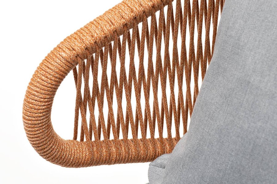 Кресло плетеное Милан из роупа оранжевое 4sis