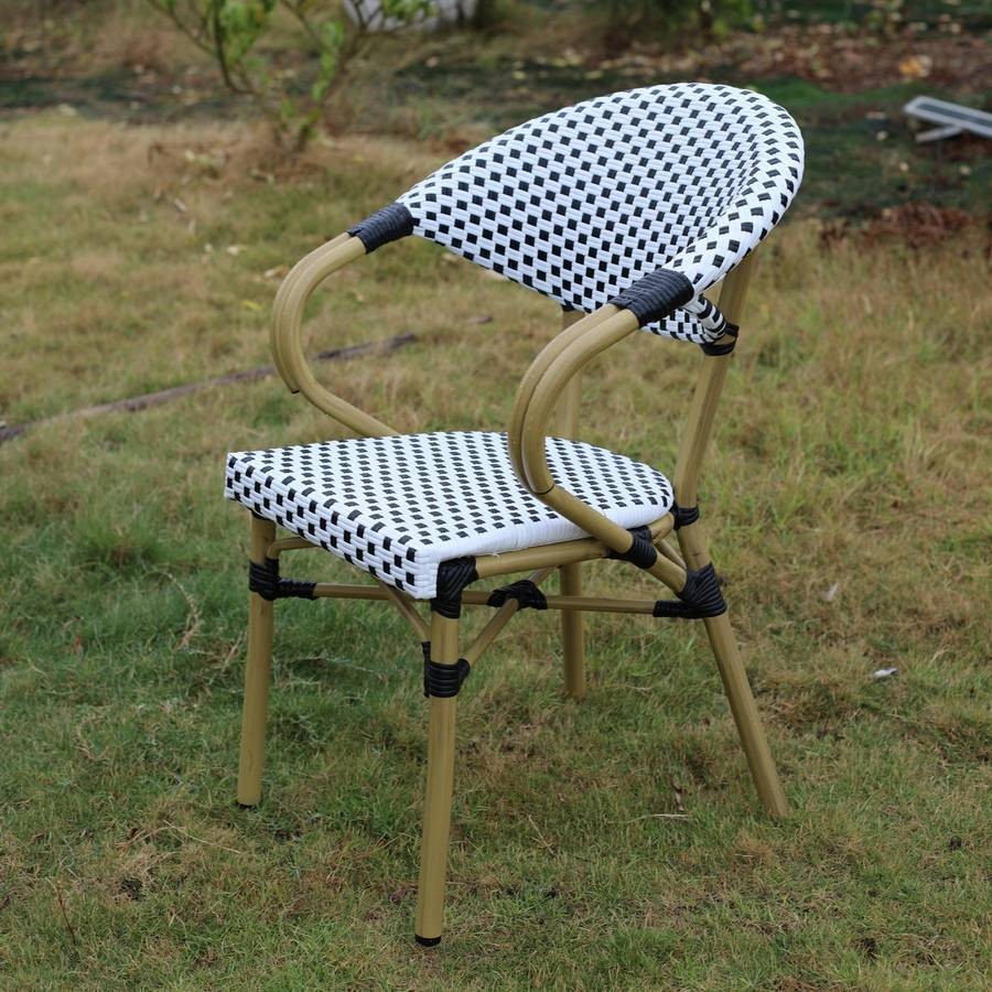 Плетеный стул Кабри из искусственного ротанга, черный 4sis