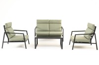 Лаунж-зона 4-местная Лилия из алюминия, серо-зеленый 4sis