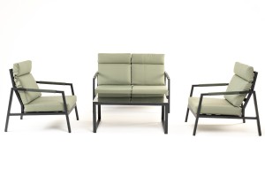 Лаунж-зона 4-местная Лилия из алюминия, серо-зеленый 4sis