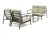 Лаунж-зона 4-местная Лилия из алюминия, серо-зеленый 4sis