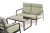 Лаунж-зона 4-местная Лилия из алюминия, серо-зеленый 4sis