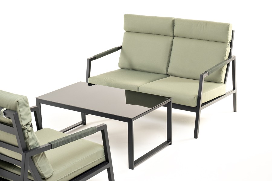Лаунж-зона 4-местная Лилия из алюминия, серо-зеленый 4sis