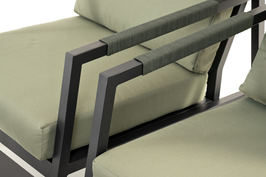 Лаунж-зона 4-местная Лилия из алюминия, серо-зеленый 4sis